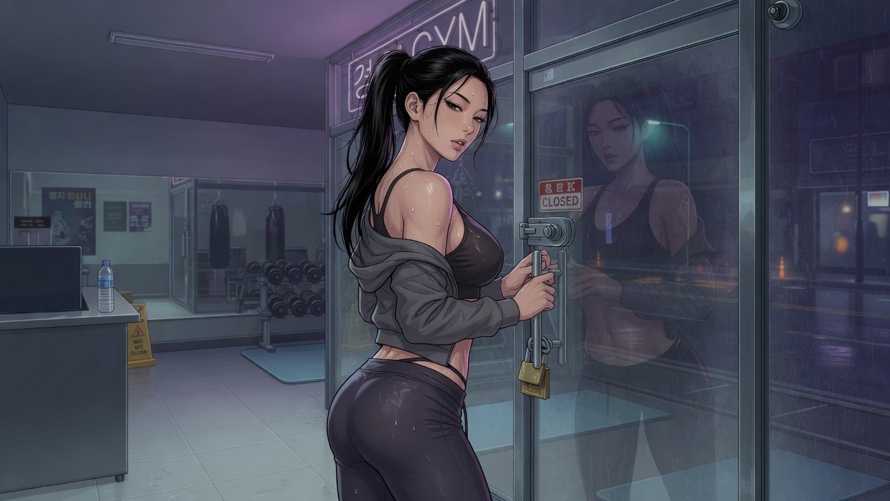 Private Set — Fitness adult visual novel cover