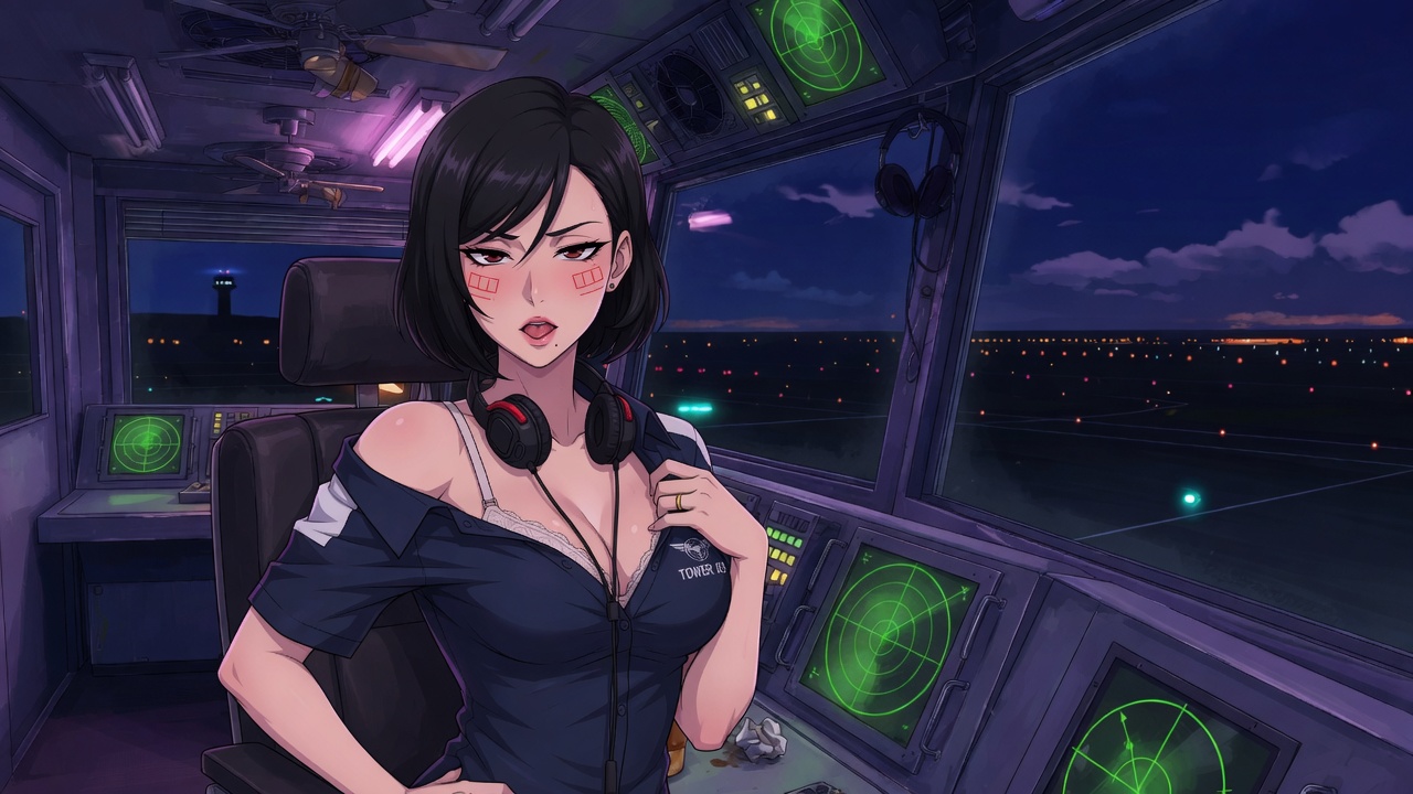 Radar — Control tower adult visual novel cover